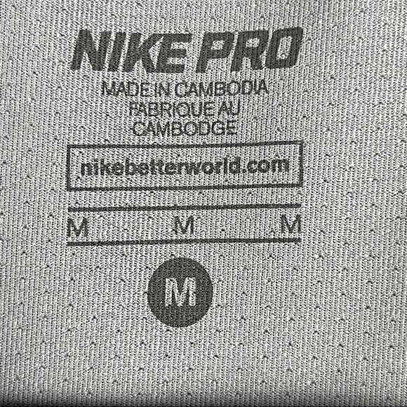 Nike Pro Woman’s Dri Fit Gray Workojt Tee shirt size M - Picture 3 of 9